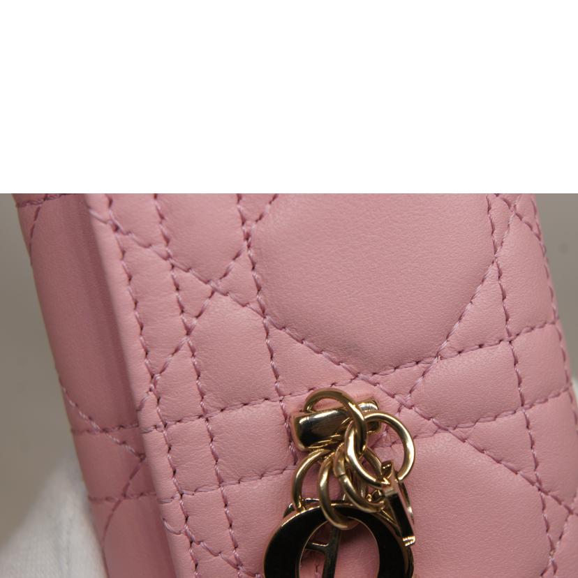 Christian Dior ディオール/MISS DIOR ラムスキンキーケースピンク//ABランク/92