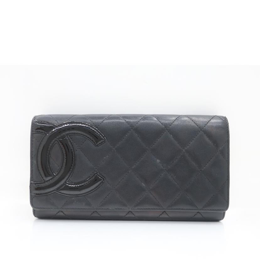 CHANEL シャネル/カンボンライン長財布 ブラック//Bランク/65