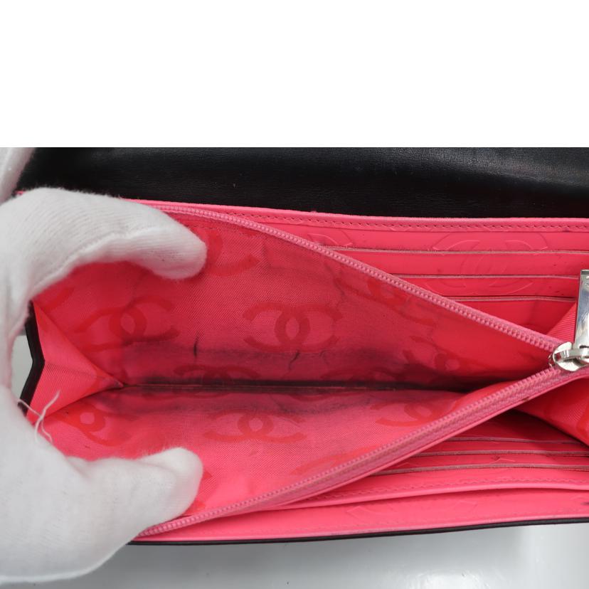 CHANEL シャネル/カンボンライン長財布 ブラック//Bランク/65