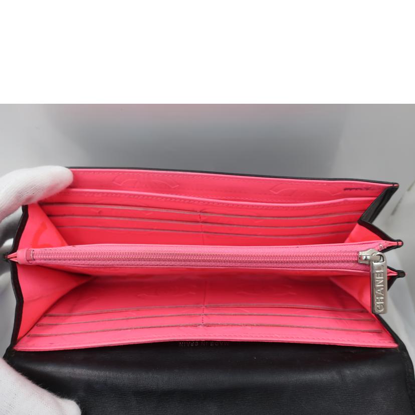CHANEL シャネル/カンボンライン長財布 ブラック//Bランク/65