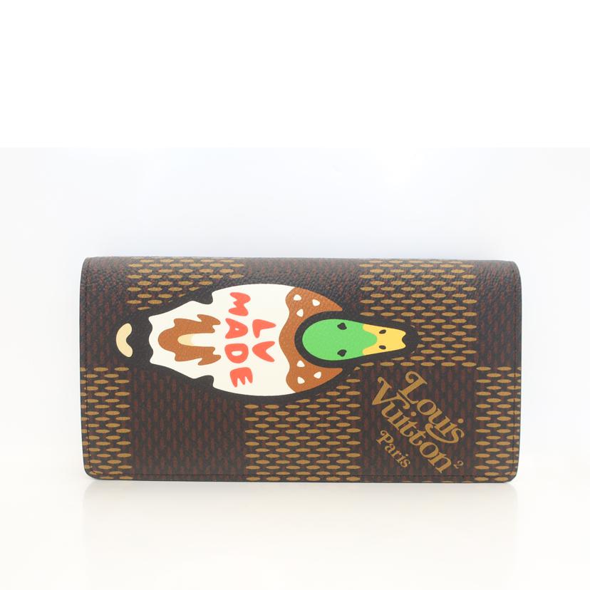 LOUIS VUITTON ルイ・ヴィトン/ポルトフォイユブラザ ダミエジャイアント 長財布 イニシャルあり/N60393//RA1***/SAランク/65