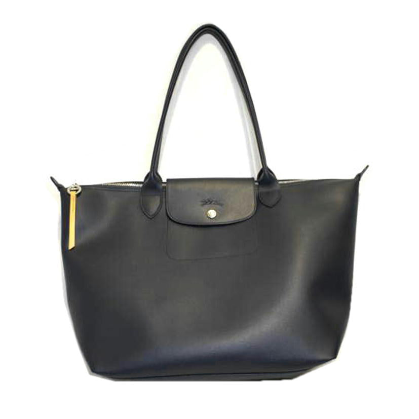 LONG CHAMP ロンシャン/ルプリアージュシティトートL/ネイビー//Aランク/92