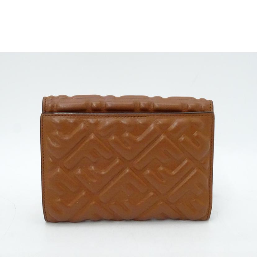 FENDI フェンディ/FFエンボスWホック財布/ブラウン/8M0419//063*****/ABランク/69