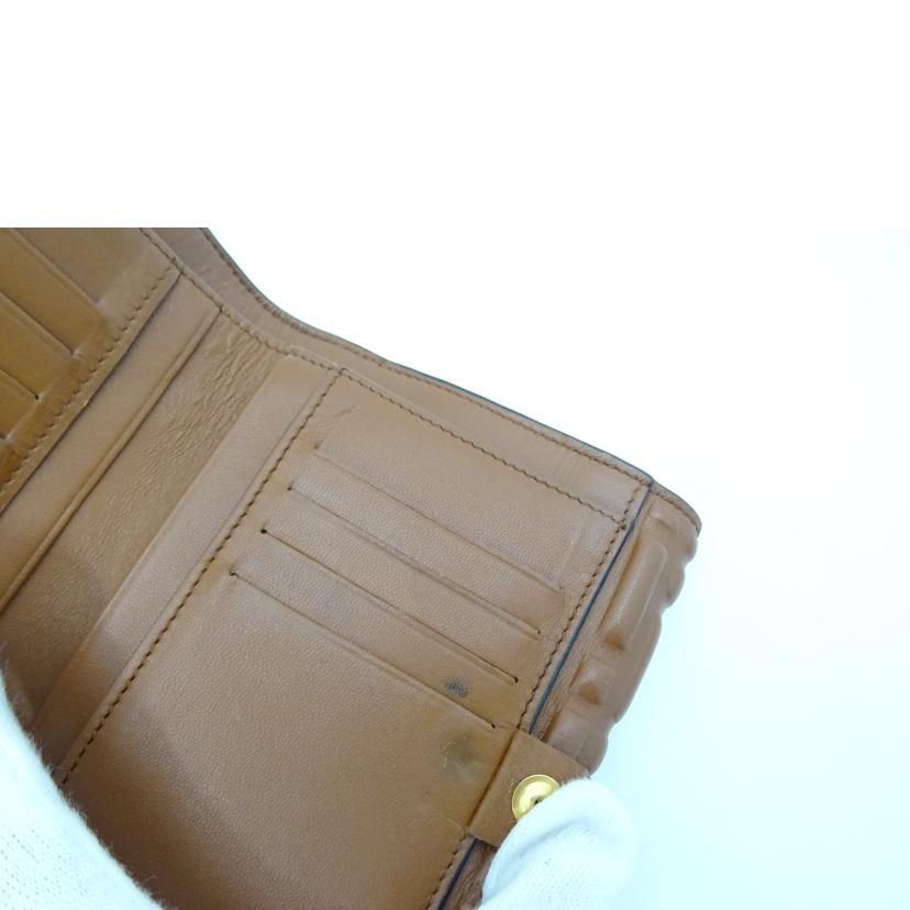 FENDI フェンディ/FFエンボスWホック財布/ブラウン/8M0419//063*****/ABランク/69