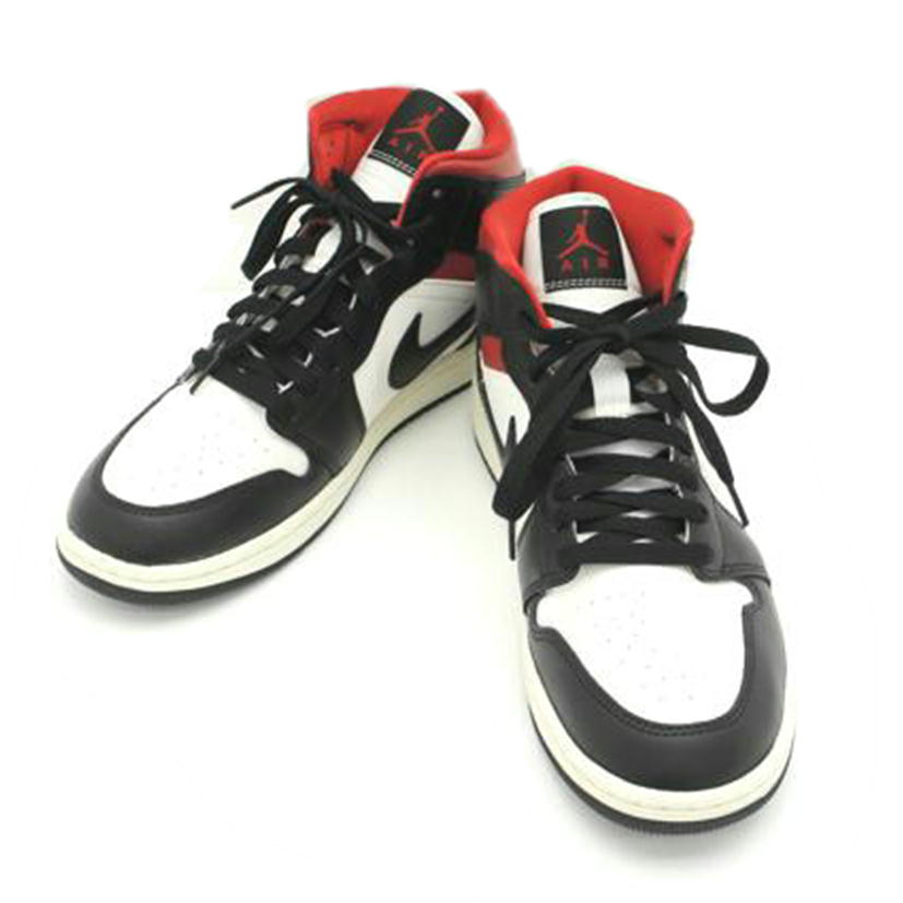 NIKE ナイキ/エアジョーダン1ミッドブラック/ジムレッド/BQ6472-061//サイズ:27cm/Aランク/75