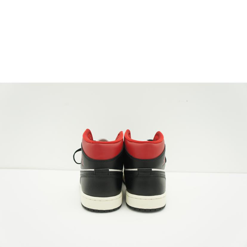 NIKE ナイキ/エアジョーダン1ミッドブラック/ジムレッド/BQ6472-061//サイズ:27cm/Aランク/75