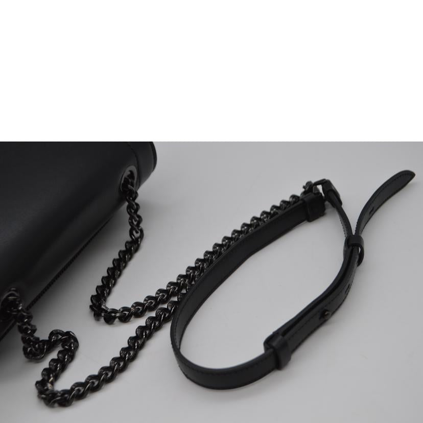 Ferragamo フェラガモ/ヴェラリボンカーフチェーンショルダー/ノワール/AU-21/G877//Aランク/89