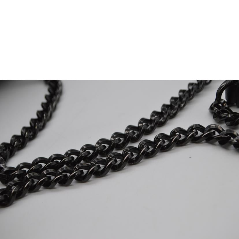 Ferragamo フェラガモ/ヴェラリボンカーフチェーンショルダー/ノワール/AU-21/G877//Aランク/89