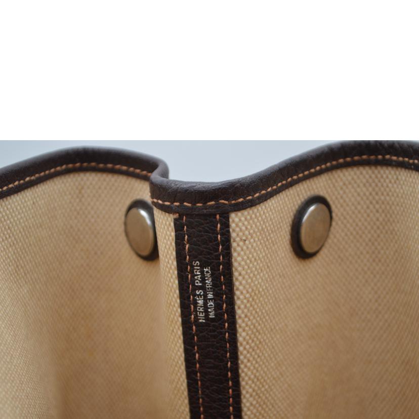 HERMES エルメス/ガーデンパーティPM/トワルアッシュ/ナチュラル//T I***/Aランク/89