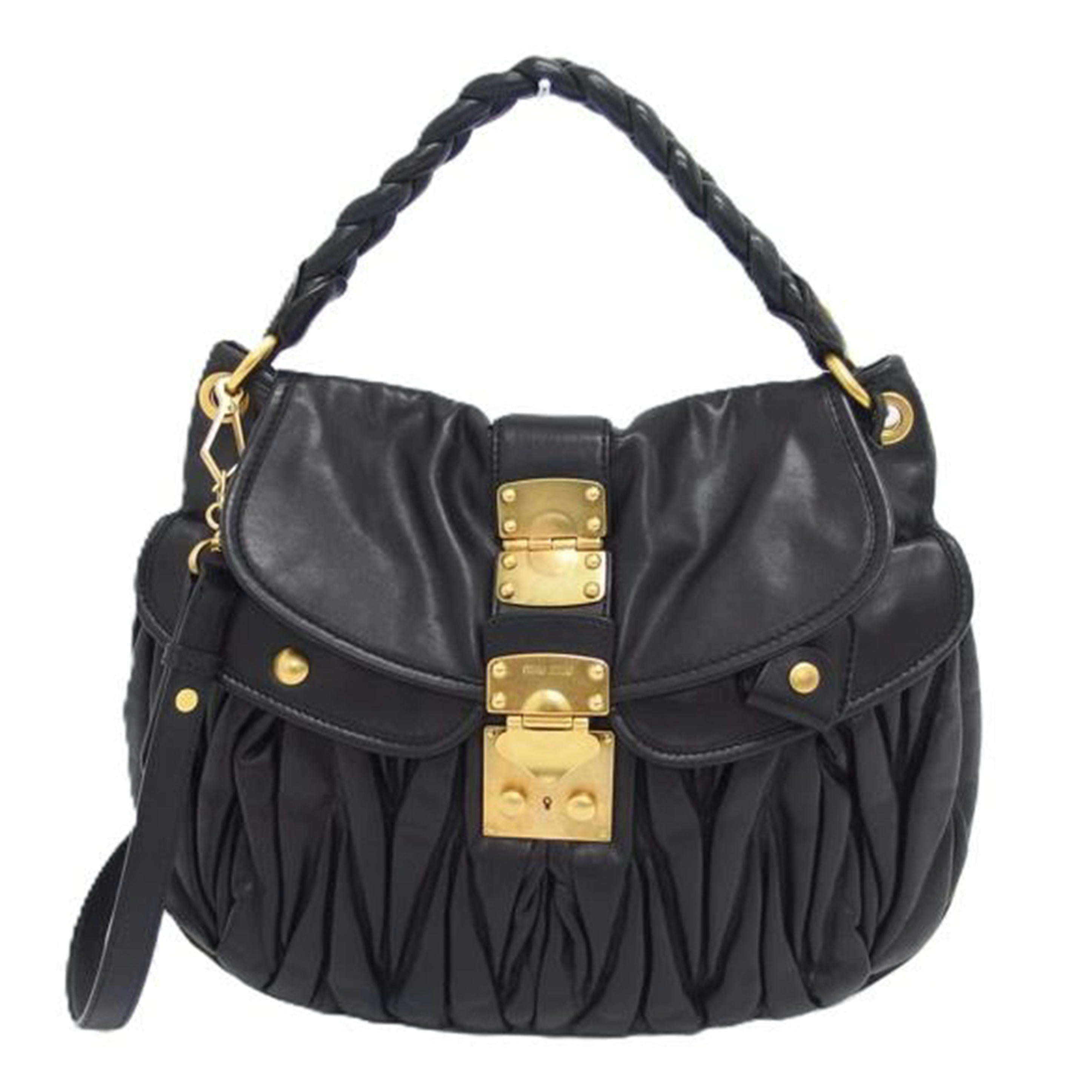 MIUMIU ミュウミュウ/マテラッセ2wayショルダーバッグ/ブラック/RR1300//194/ABランク/04