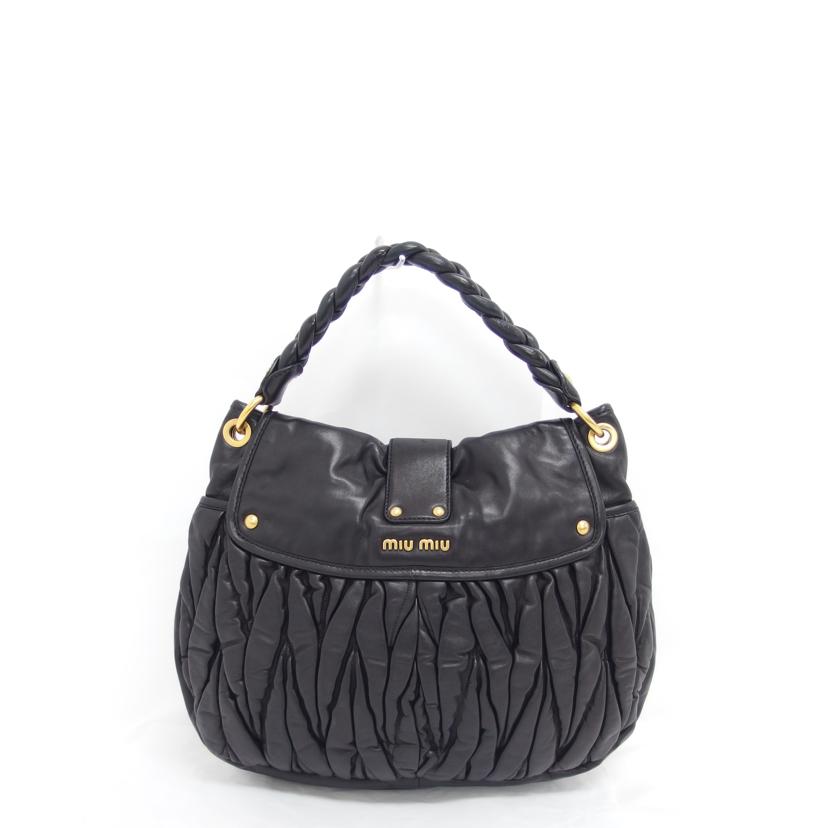 MIUMIU ミュウミュウ/マテラッセ2wayショルダーバッグ/ブラック/RR1300//194/ABランク/04