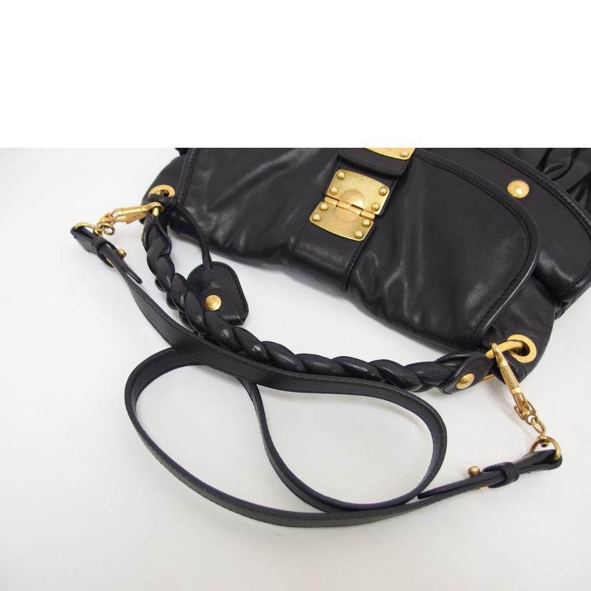 MIUMIU ミュウミュウ/マテラッセ2wayショルダーバッグ/ブラック/RR1300//194/ABランク/04