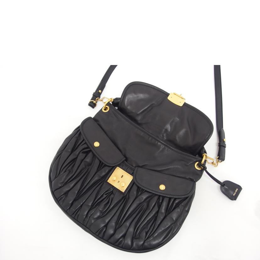 MIUMIU ミュウミュウ/マテラッセ2wayショルダーバッグ/ブラック/RR1300//194/ABランク/04