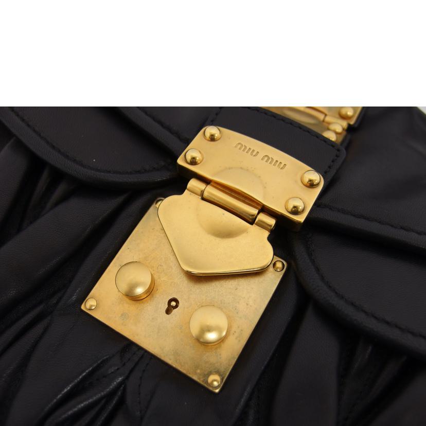 MIUMIU ミュウミュウ/マテラッセ2wayショルダーバッグ/ブラック/RR1300//194/ABランク/04