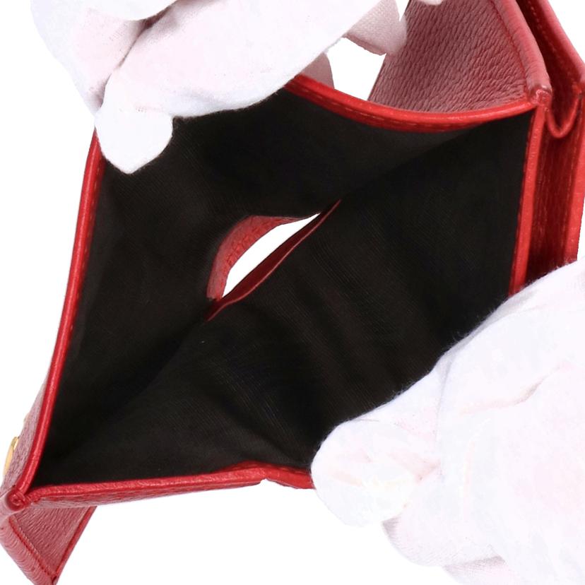 GUCCI グッチ/GGマーモント/二つ折りコンパクトウォレット/レッド/456126//214*/ABランク/18