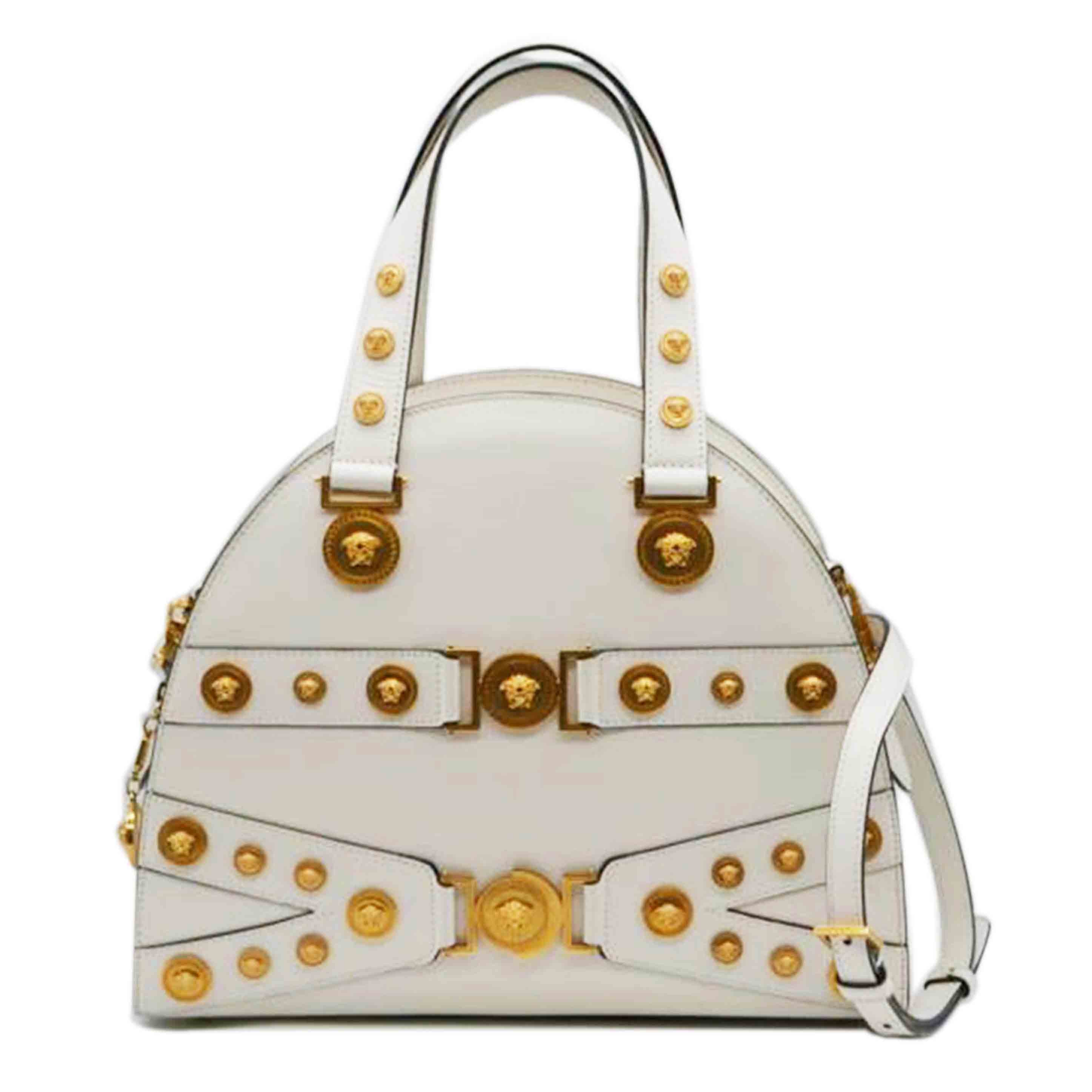 VERSACE ヴェルサーチ/メデューサスタッズ2wayレザーハンド/DBFG307DV1T//118***/Bランク/89