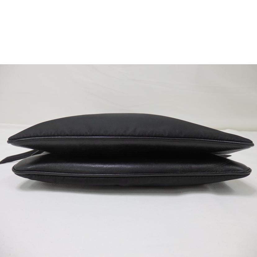 PRADA プラダ/ダブルファスナー/ナイロンポシェットショルダーバッグ/黒//204/Bランク/84