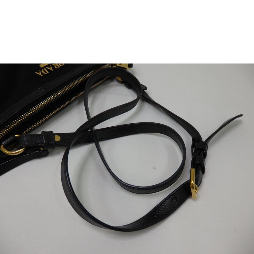 PRADA プラダ/ダブルファスナー/ナイロンポシェットショルダーバッグ/黒//204/Bランク/84