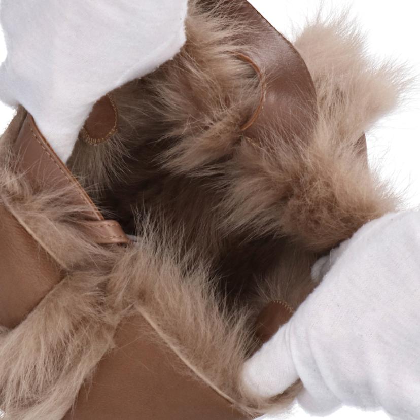 GUSHLOW&COLE ガシュロウ&コール/SHEARLING SADDLEバッグ//Aランク/93