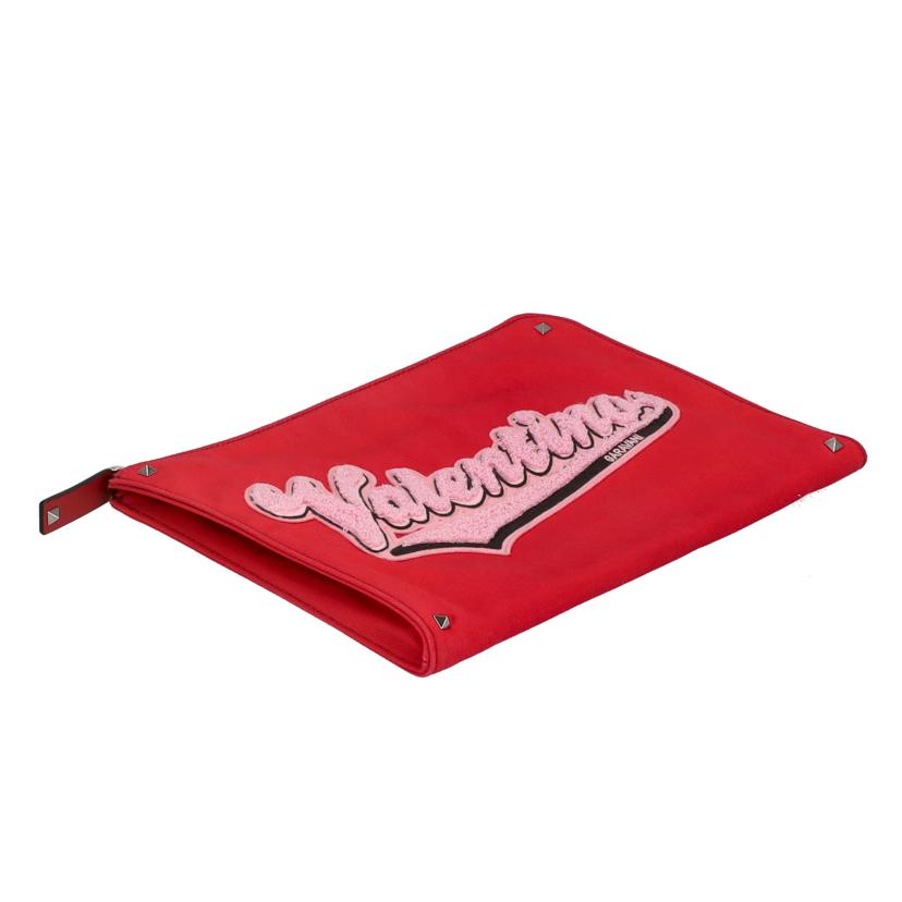 VALENTINO GARAVANI バレンチノ ガラヴァーニ/シティロゴクラッチバック/レッド//ABランク/75