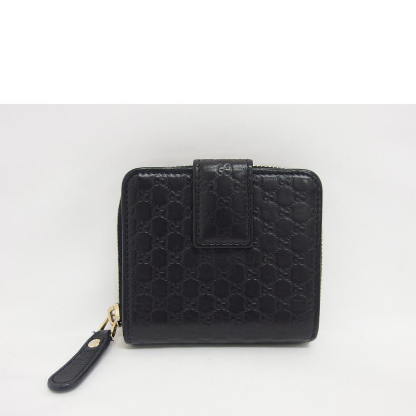GUCCI グッチ/マイクロGGシマ コンパクトウォレット/ブラック/449395//525***/ABランク/04
