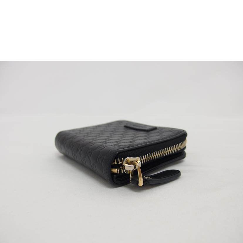 GUCCI グッチ/マイクロGGシマ コンパクトウォレット/ブラック/449395//525***/ABランク/04