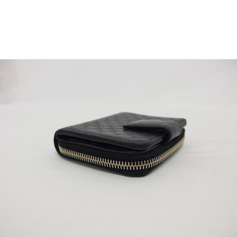 GUCCI グッチ/マイクロGGシマ コンパクトウォレット/ブラック/449395//525***/ABランク/04
