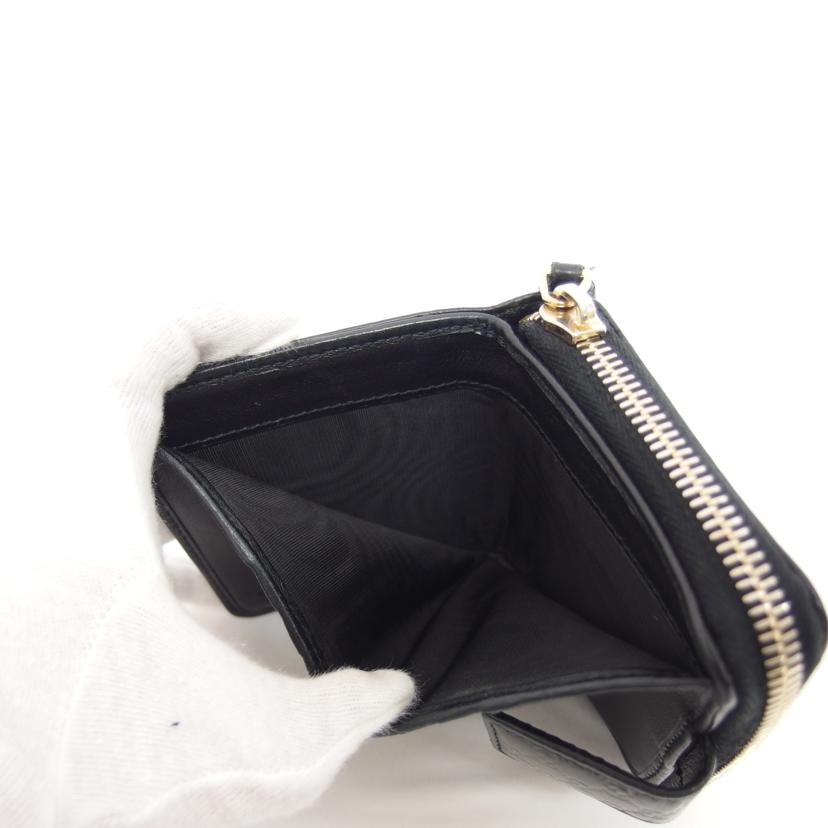 GUCCI グッチ/マイクロGGシマ コンパクトウォレット/ブラック/449395//525***/ABランク/04