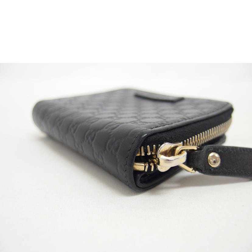 GUCCI グッチ/マイクロGGシマ コンパクトウォレット/ブラック/449395//525***/ABランク/04