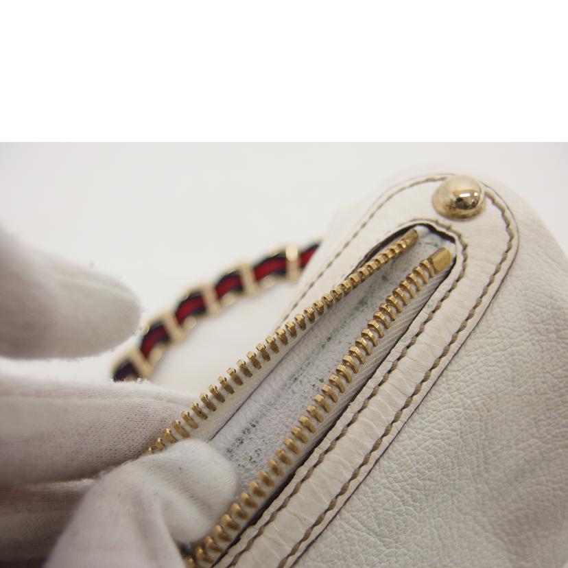 GUCCI グッチ/シェリーライン チェーンワンショルダー/ホワイト/154392//204***/Bランク/04