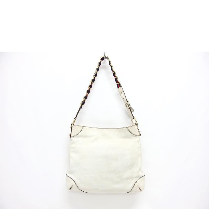 GUCCI グッチ/シェリーライン チェーンワンショルダー/ホワイト/154392//204***/Bランク/04