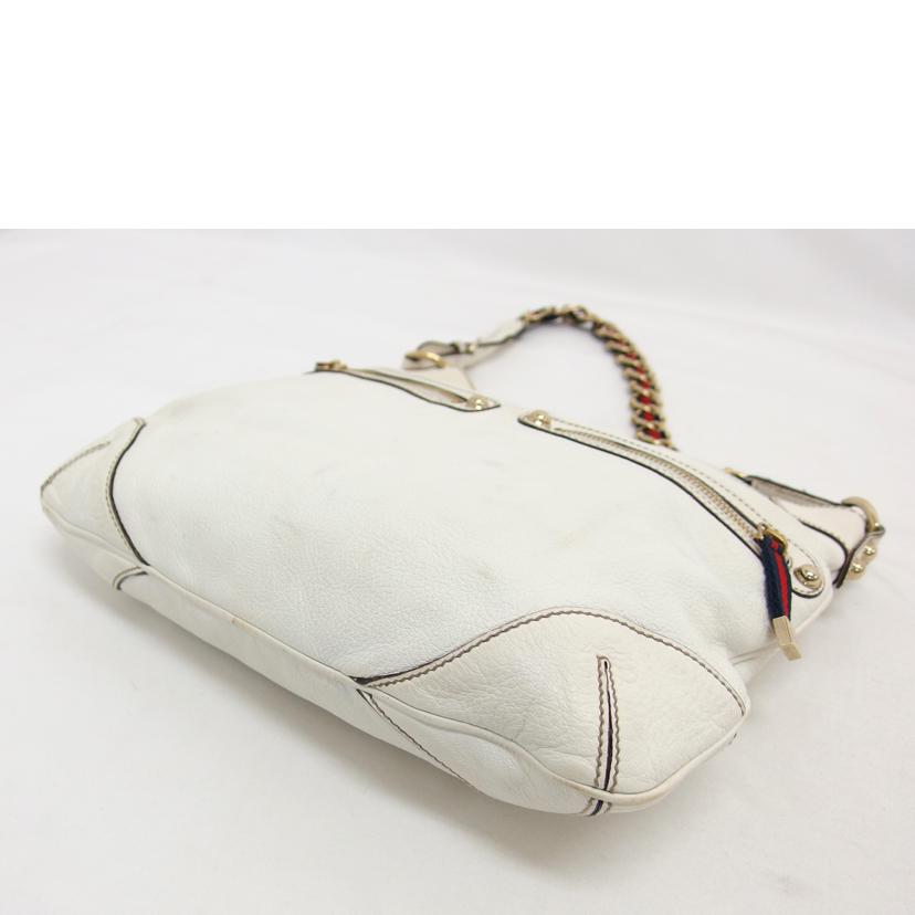 GUCCI グッチ/シェリーライン チェーンワンショルダー/ホワイト/154392//204***/Bランク/04