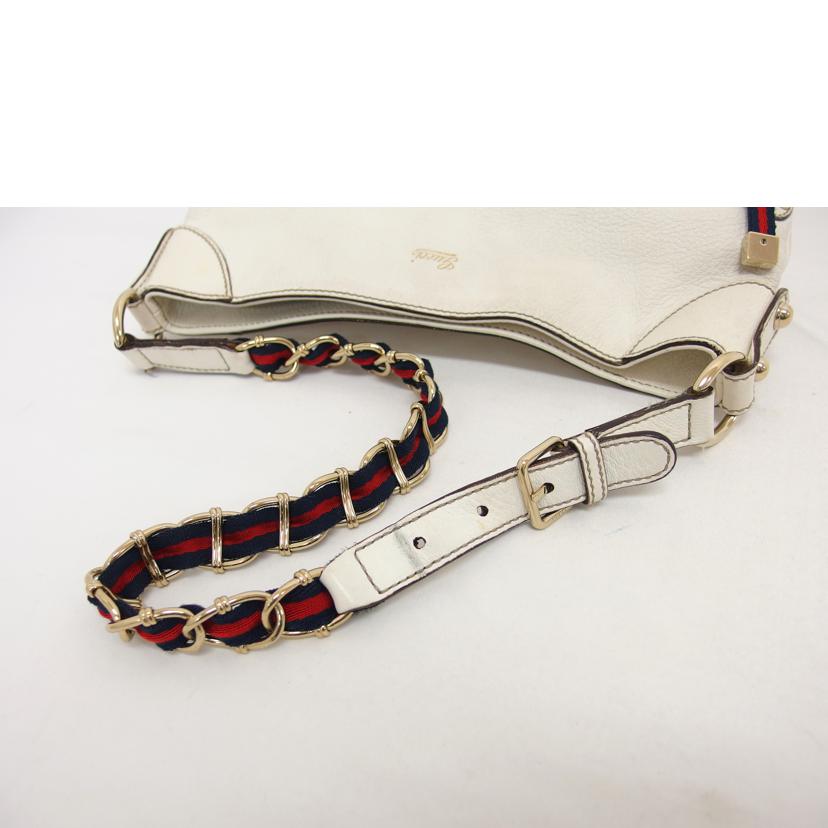 GUCCI グッチ/シェリーライン チェーンワンショルダー/ホワイト/154392//204***/Bランク/04