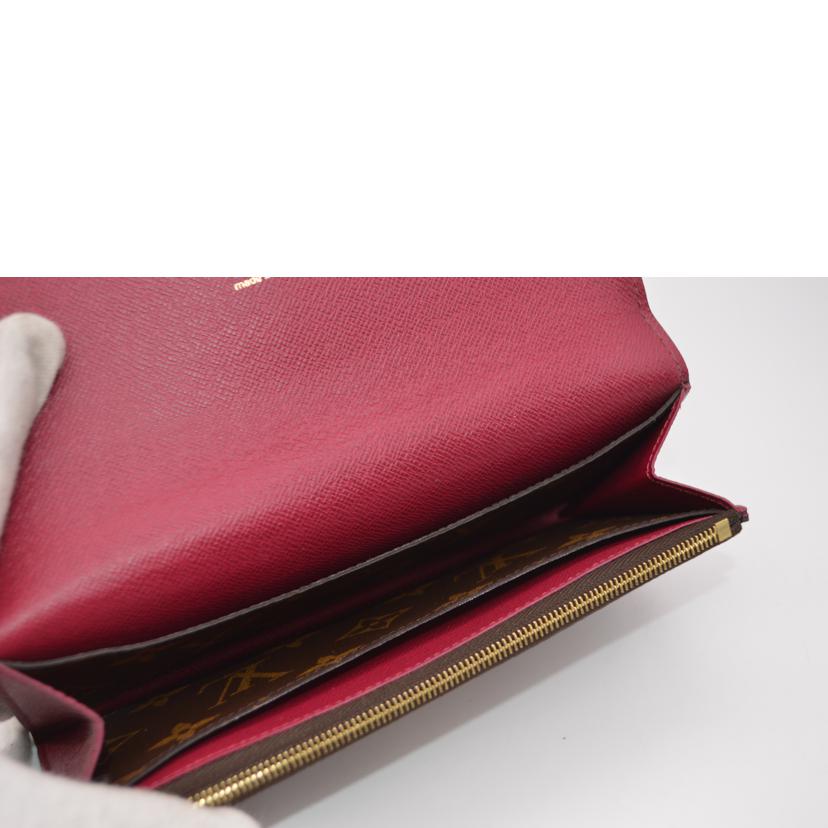 LV ルイヴィトン/ポルトフォイユ・エミリー/モノグラム/フューシャ/M60697//SN3***/Aランク/89