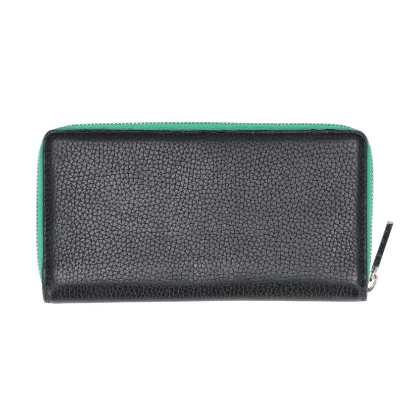 GUCCI グッチ/ロゴジップアラウンドウォレット/ブラック×グリーン/771154//214*/ABランク/18