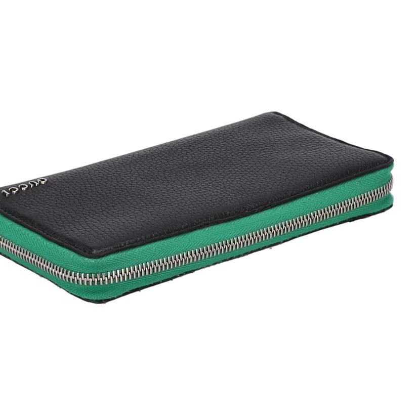 GUCCI グッチ/ロゴジップアラウンドウォレット/ブラック×グリーン/771154//214*/ABランク/18