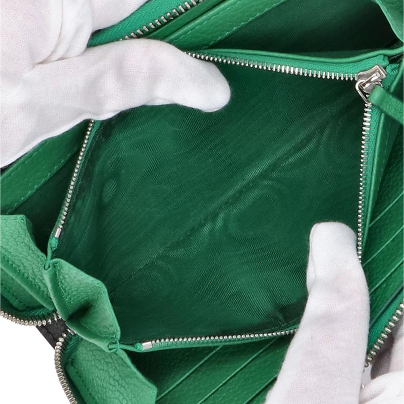 GUCCI グッチ/ロゴジップアラウンドウォレット/ブラック×グリーン/771154//214*/ABランク/18