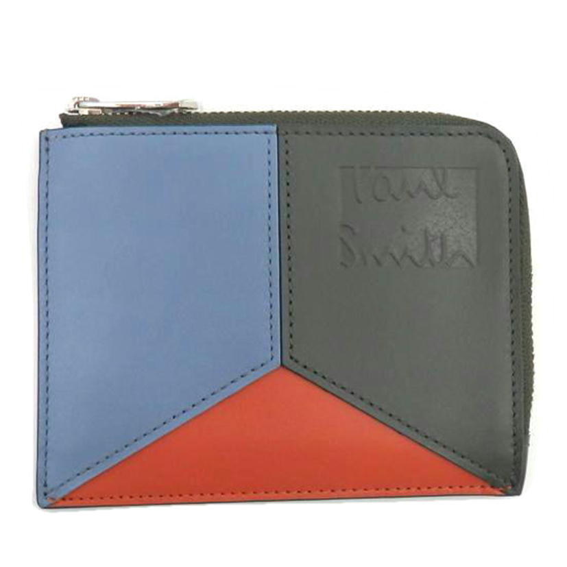 Paul Smith ポールスミス/レザーコンパクトウォレット ジオメタリックカラー/BPU010//Aランク/77