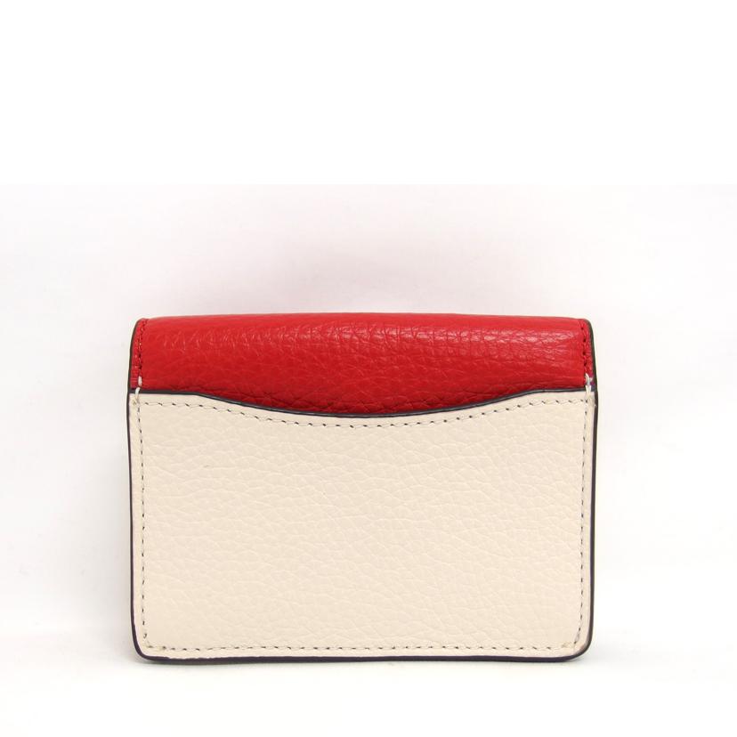COACH コーチ/三角フラップ レザーカードケース/レッド/C6890//K21**/Aランク/04