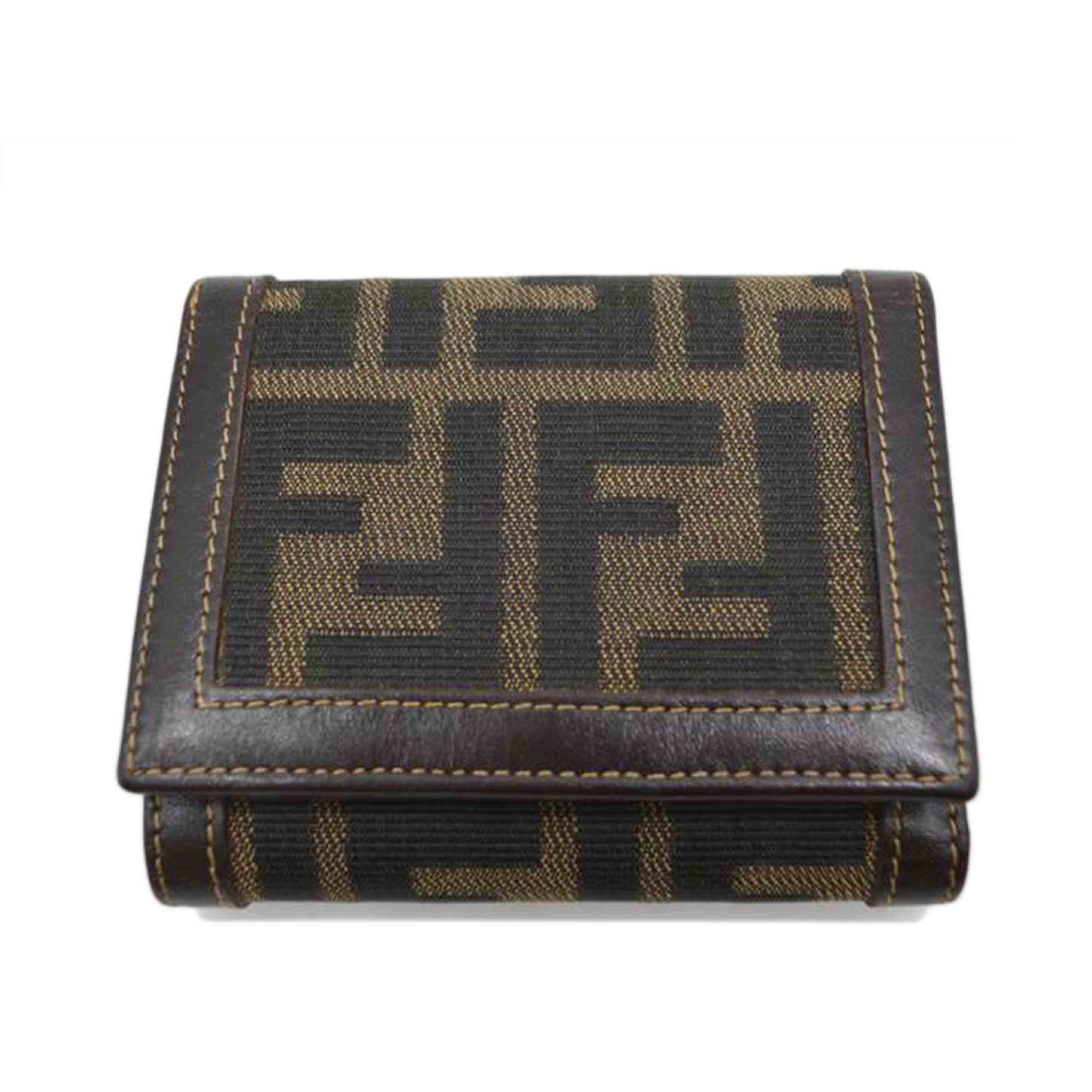 FENDI フェンディ/ズッカラインコンパクトレザー財布/30959//079/ABランク/89