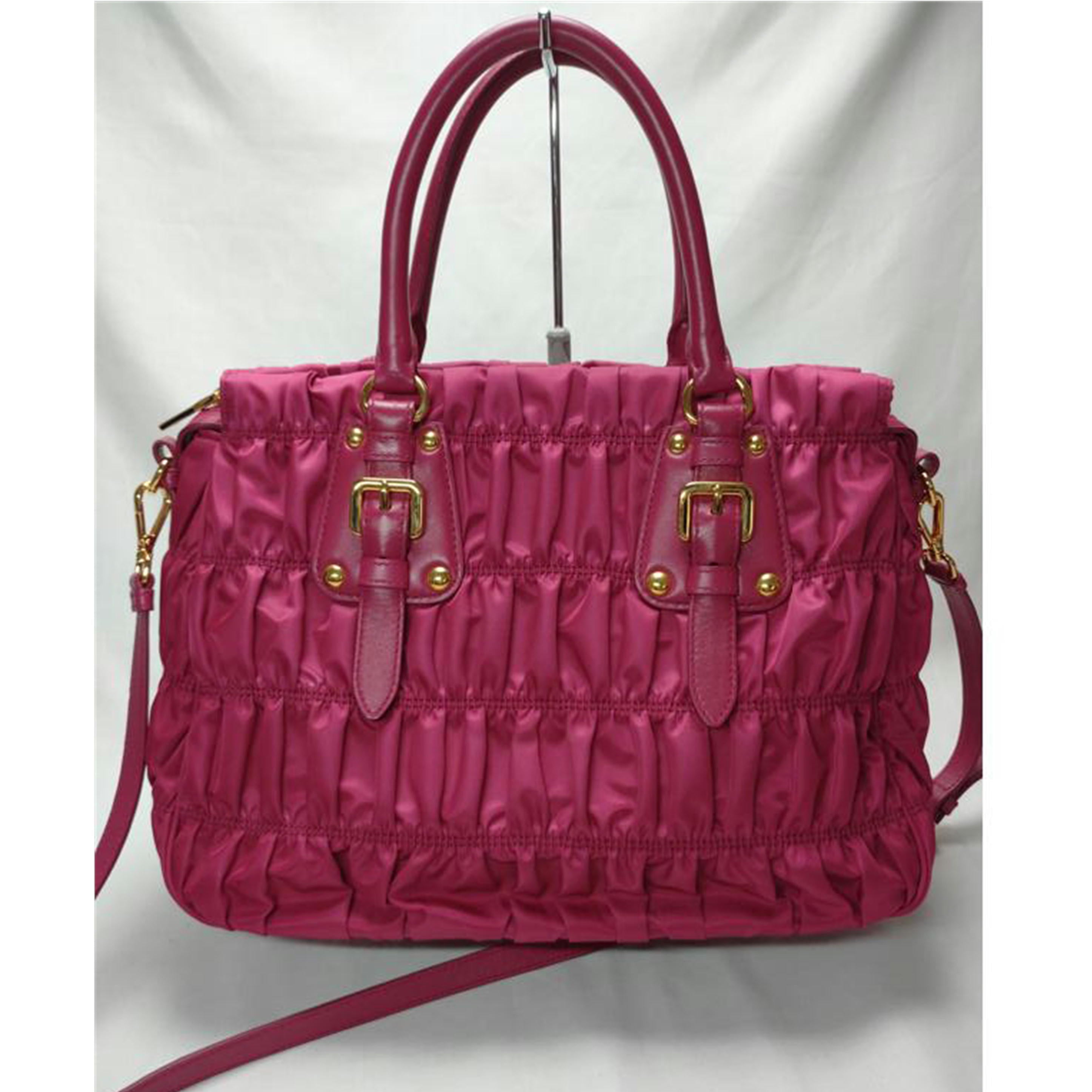 PRADA プラダ/ギャザー2Wayトートバック/B1336H//Aランク/52