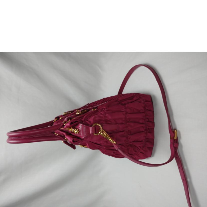 PRADA プラダ/ギャザー2Wayトートバック/B1336H//Aランク/52