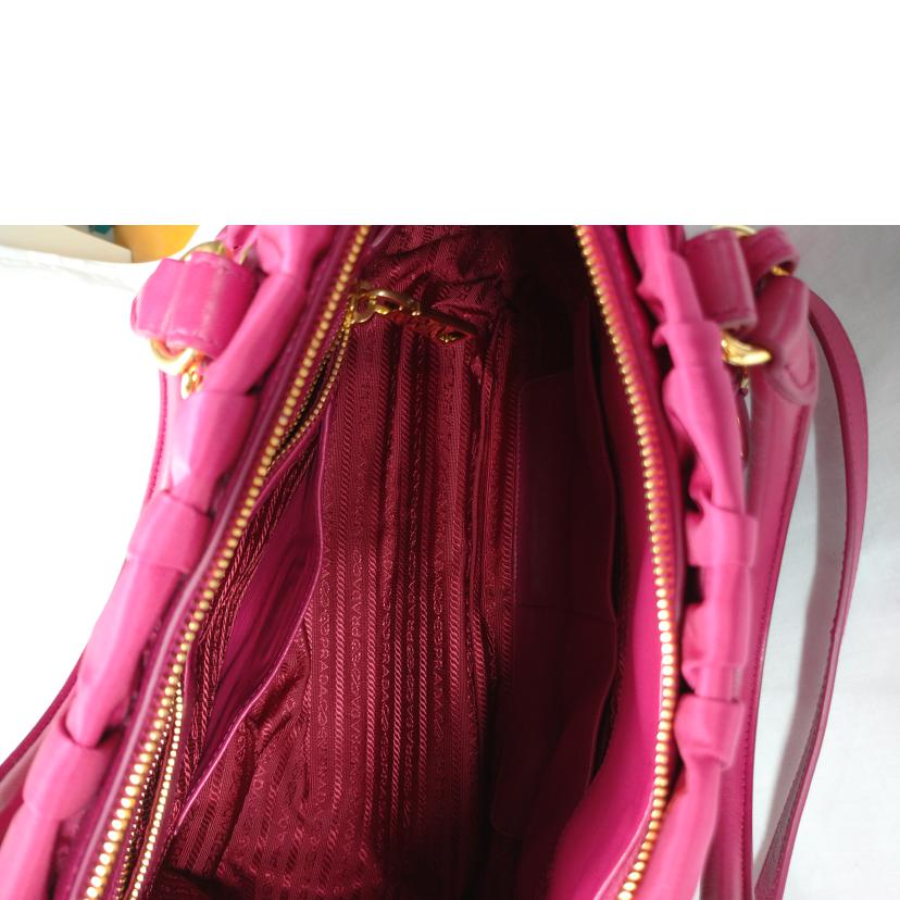 PRADA プラダ/ギャザー2Wayトートバック/B1336H//Aランク/52