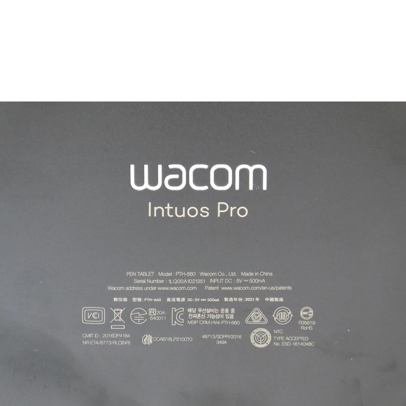 WACOM ワコム/ペンタブレット/PTH-660/K0/PTH-660/K0//1LQ00A1021351/Bランク/88