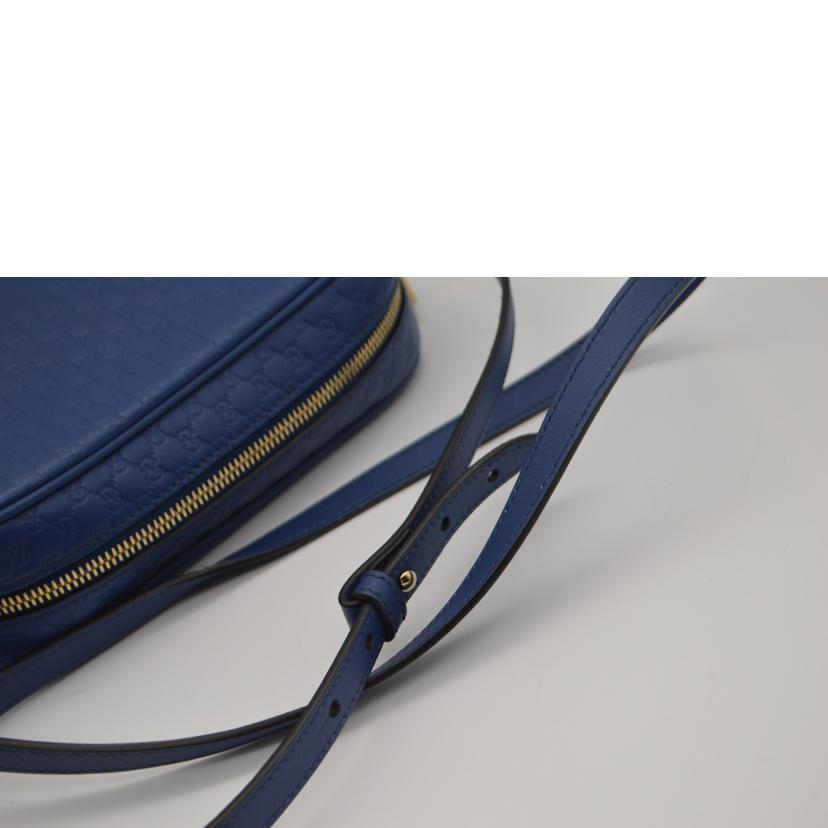 GUCCI グッチ/マイクログッチシマレザーショルダー/ブルー/449413//568***/Aランク/89