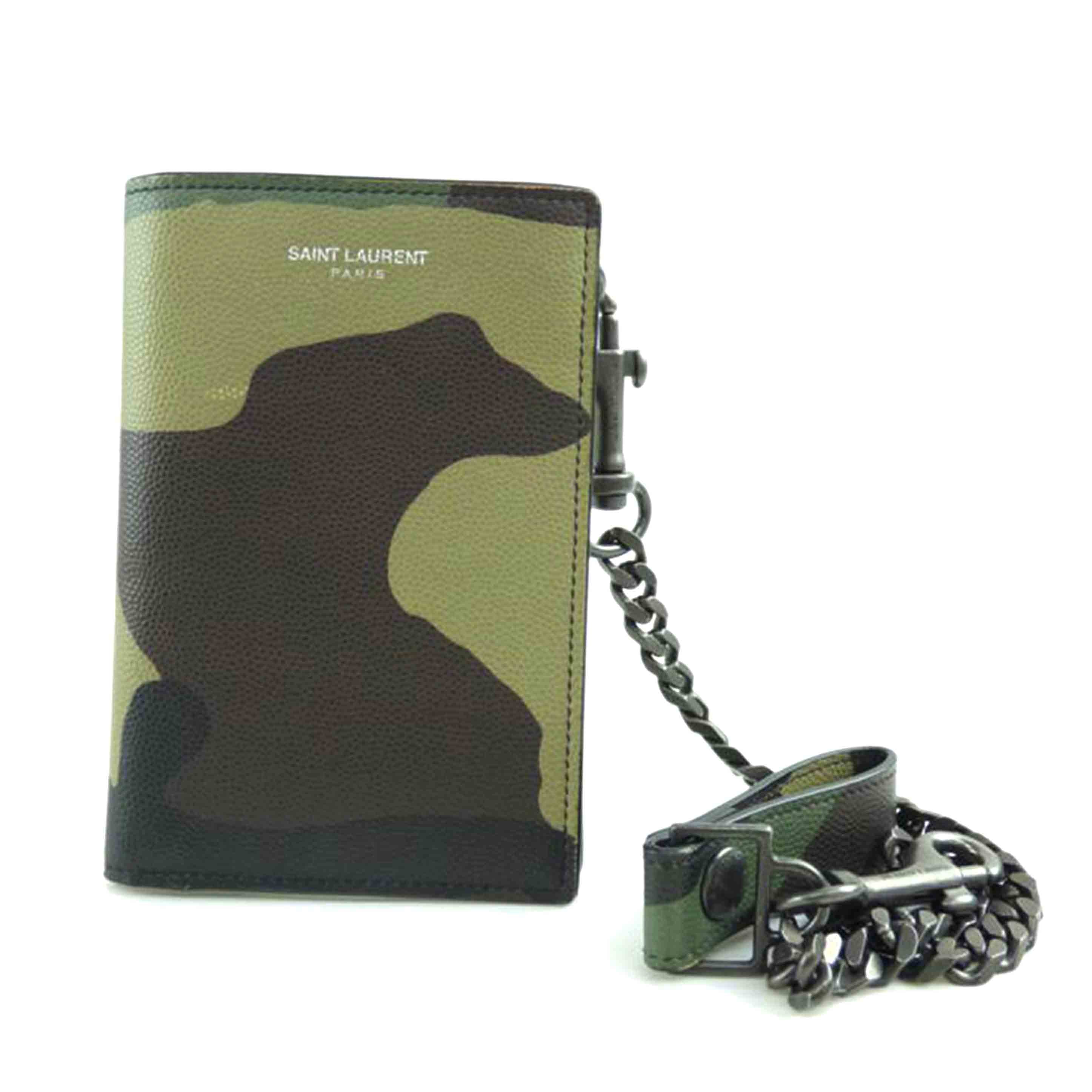 SAINT LAURENT サンローラン/チェーンウォレット/迷彩柄/ART375942//101*/ABランク/64