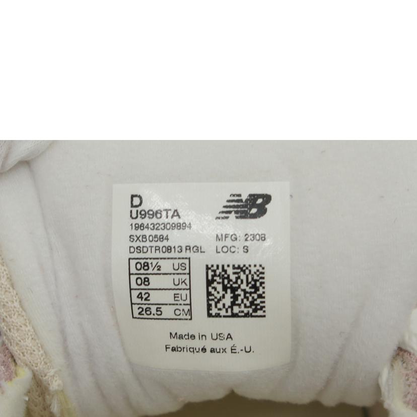 new balance ニューバランス/996/ピンク/U996TA//サイズ:26.5cm/Aランク/75