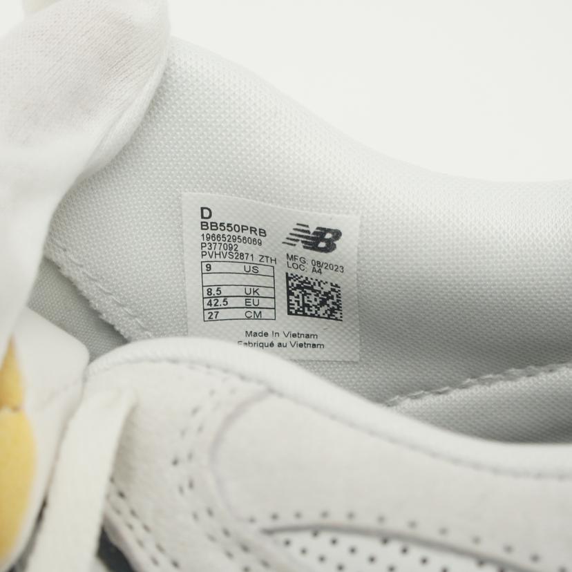 NB ニューバランス/550PRB/ホワイト/BB550PRB//サイズ:27cm/Aランク/75