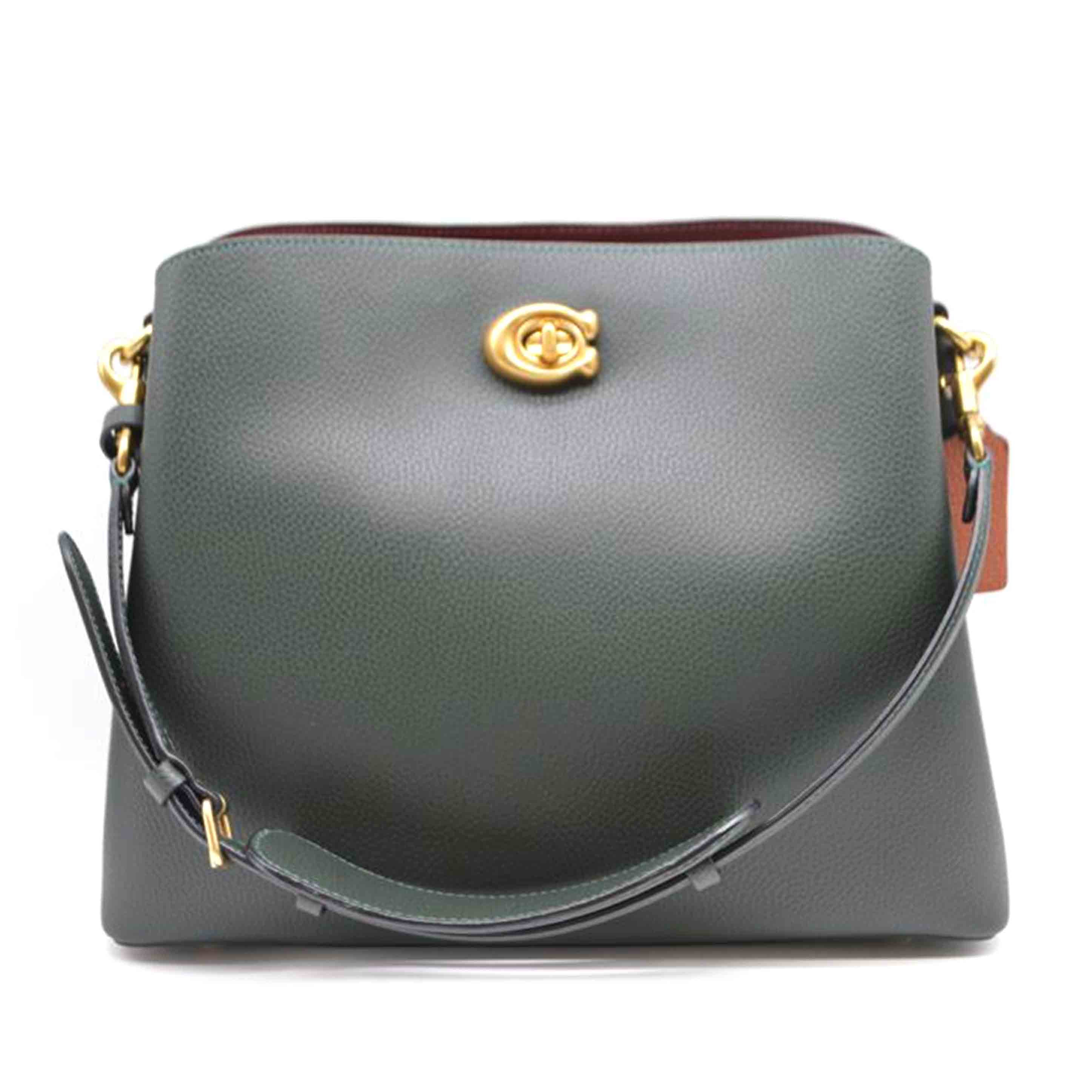 COACH コーチ/ウィロウカラーブロック2wayレザーハンド/カーキ/C2590//H21**/SAランク/89