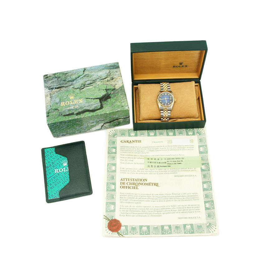 ROLEX ロレックス/デイトジャスト・ブルーグラデーション・SSYG/X番/16233G//X82****/Aランク/75